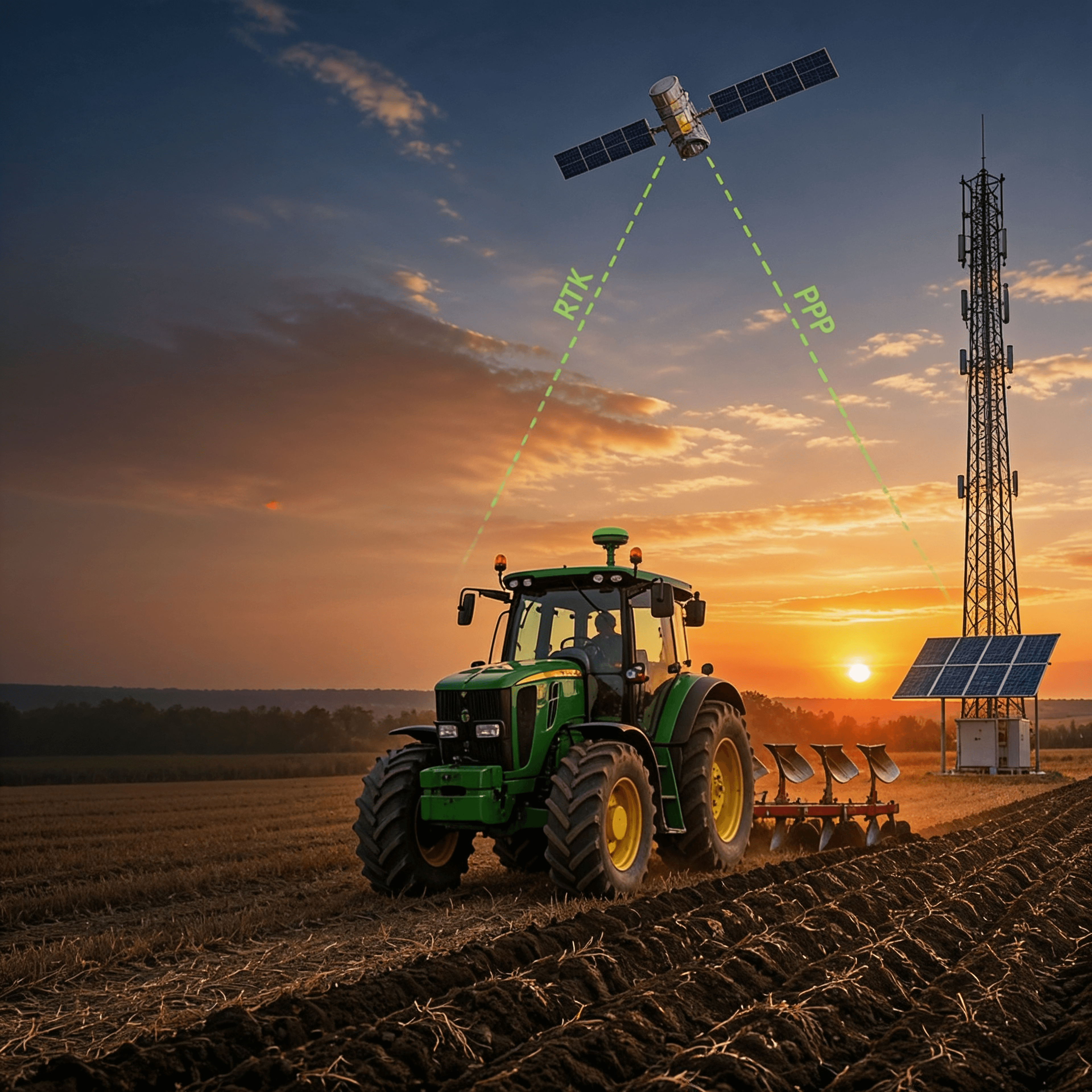 Tehnologie GPS RTK PPP pentru sistem de autoghidare tractor – NanoSteer 210
